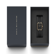  Shop Authentic Daniel Wellington Quadro Pressed Ashfield Black Dial Black Mesh Strap Watch for Women - DW00100467 - Luxxuri