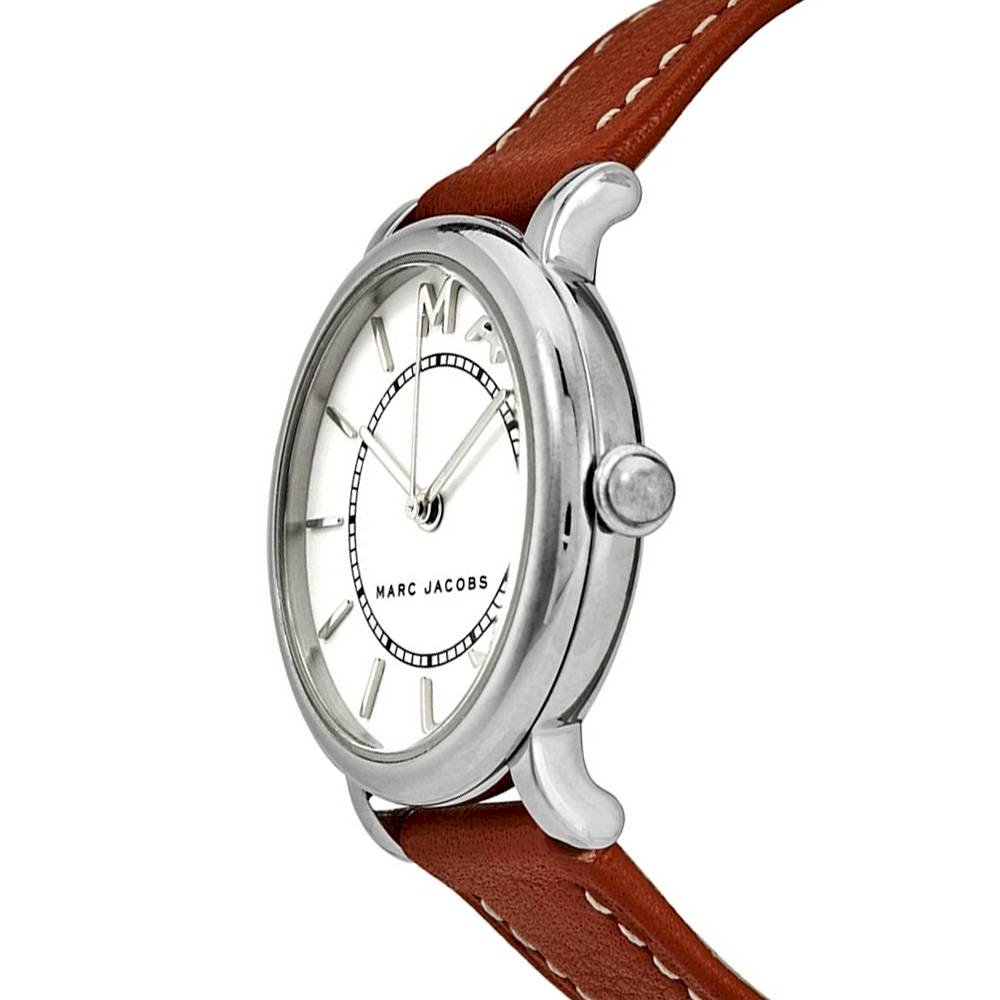  Shop Authentic Marc Jacobs Roxy Silver Dial Brown Leather Strap Watch for Women - MJ1572 - Luxxuri
