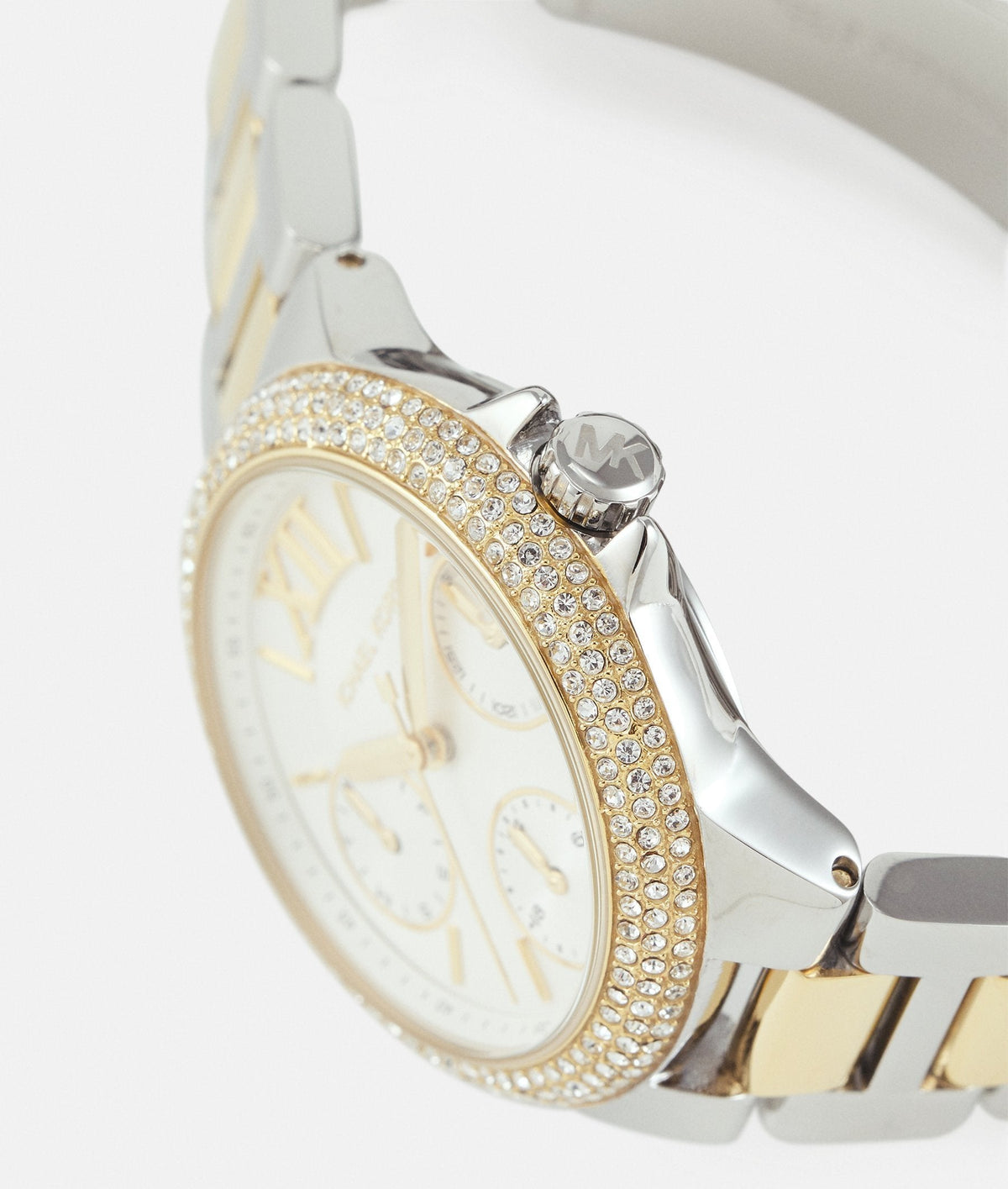  Shop Authentic Michael Kors Camille Multifunction Silver Dial Two Tone Steel Strap Watch For Women - MK6982 - Luxxuri