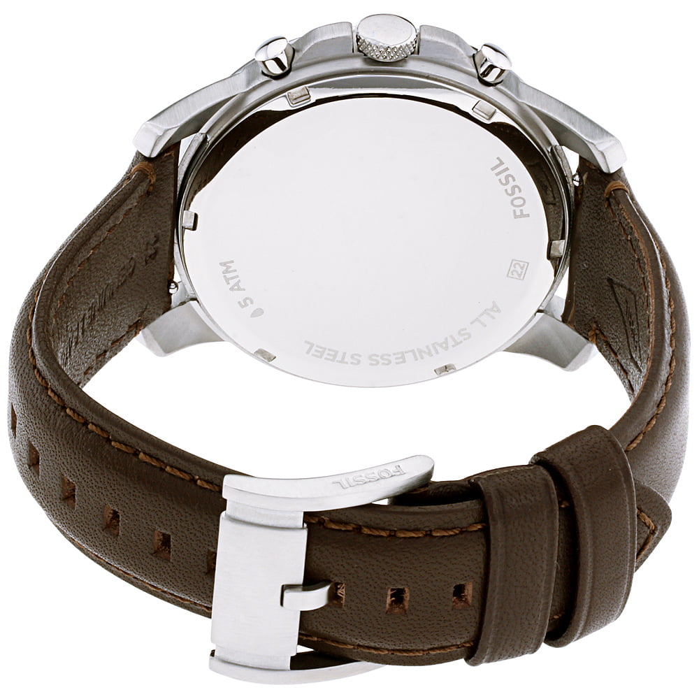  Shop Authentic Fossil Grant Chronograph White Dial Brown Leather Strap Watch for Men - FS4735 - Luxxuri