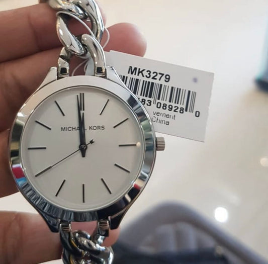  Shop Authentic Michael Kors Slim Runway Silver Dial Silver Steel Strap Watch for Women - MK3279 - Luxxuri