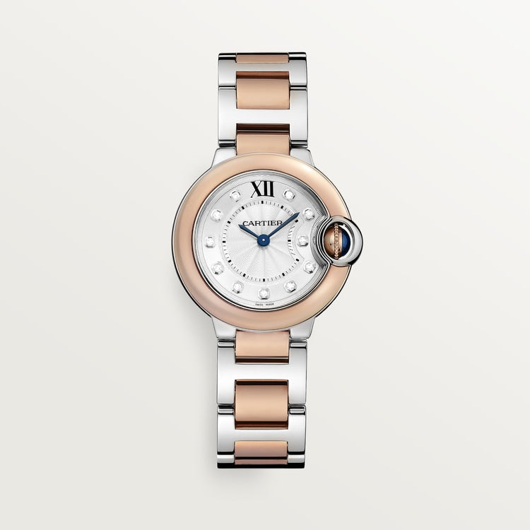  Shop Authentic Cartier Ballon Bleu De Cartier Diamonds Silver Dial Two Tone Steel Strap Watch for Women - W3BB0026 - Luxxuri