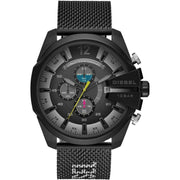  Shop Authentic Diesel Mega Chief Chronograph Black Dial Black Mesh Bracelet Watch For Men - DZ4514 - Luxxuri