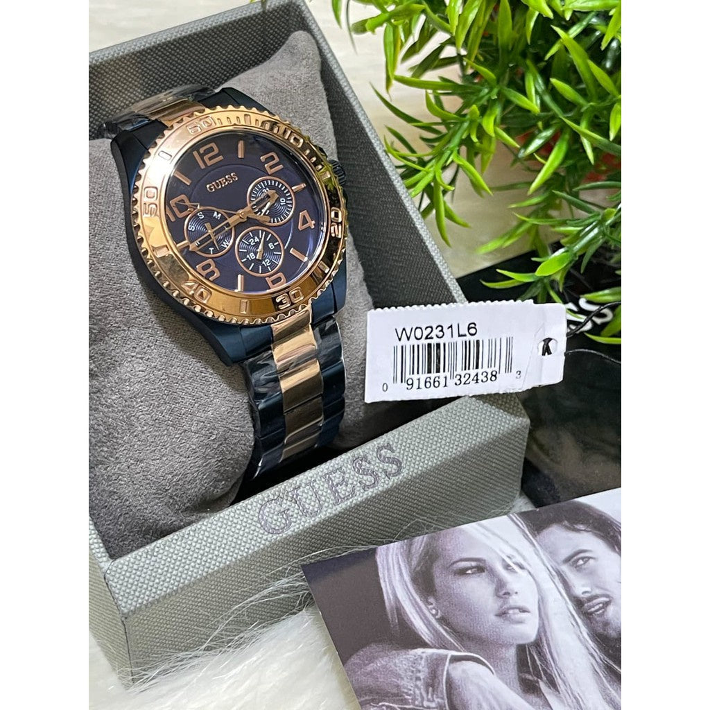  Shop Authentic Guess BFF Multifunction Blue Dial Two Tone Steel Strap Watch for Women - W0231L6 - Luxxuri