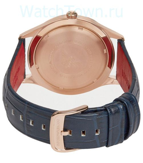  Shop Authentic Emporio Armani Classic Silver Dial Blue Leather Strap Watch For Men - AR11131 - Luxxuri