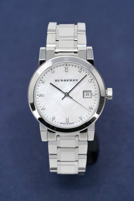  Shop Authentic Burberry The City Diamonds Silver Dial Silver Steel Strap Watch for Women - BU9125 - Luxxuri