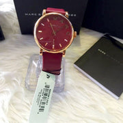  Shop Authentic Marc Jacobs Baker Maroon Dial Maroon Leather Strap Watch for Women - MBM1267 - Luxxuri