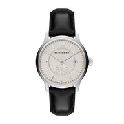  Shop Authentic Burberry The Classic Horseferry Beige Dial Black Leather Strap Watch for Men - BU10000 - Luxxuri