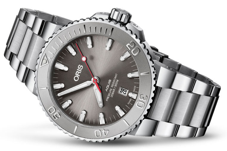  Shop Authentic Oris Aquis Date Relief Grey Dial Silver Steel Strap Watch for Men - 0173377304153-0782405PEB - Luxxuri