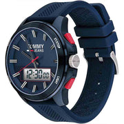  Shop Authentic Tommy Hilfiger Digital Analog Blue Dial Blue Rubber Strap Watch For Men - 1791761 - Luxxuri