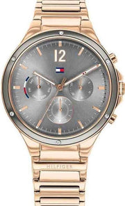  Shop Authentic Tommy Hilfiger Eve Chronograph Quartz Grey Dial Rose Gold Steel Strap Watch For Women - 1782277 - Luxxuri
