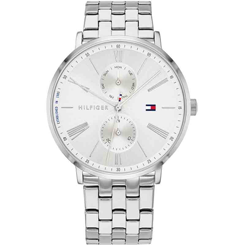  Shop Authentic Tommy Hilfiger Jenna Quartz White Dial Silver Steel Strap Watch for Women - 1782068 - Luxxuri