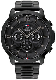  Shop Authentic Tommy Hilfiger Classic Chronograph Black Dial Black Steel Strap Watch For Men - 1710494 - Luxxuri