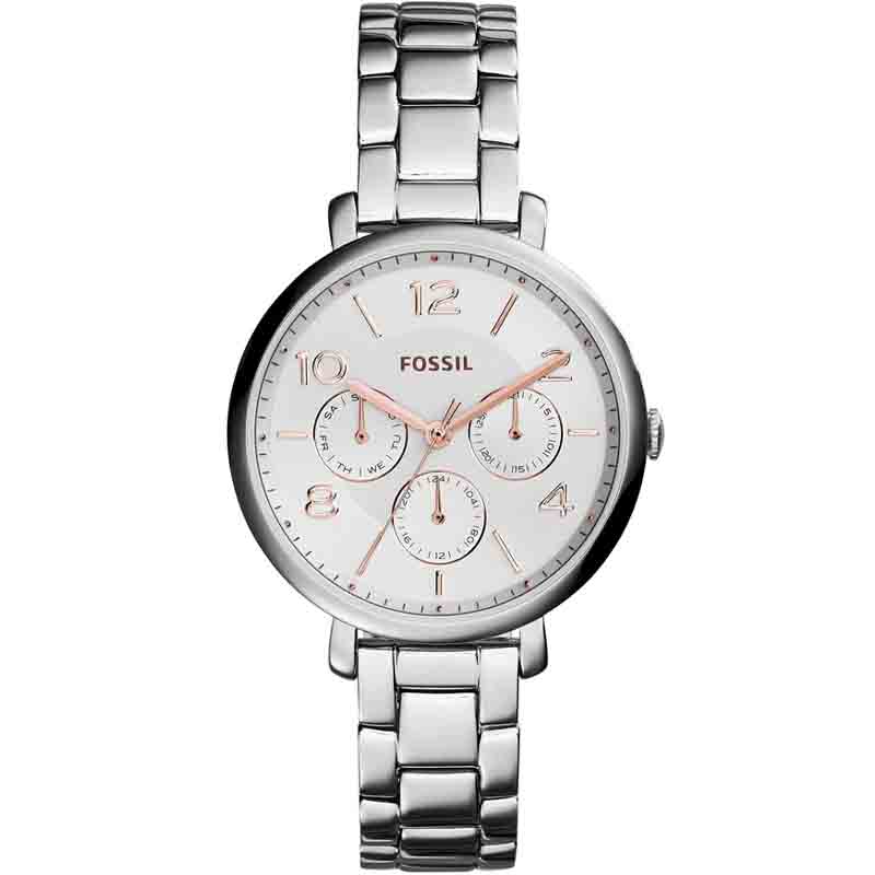  Shop Authentic Fossil Jacqueline Multifunction White Dial Silver Steel Strap Watch for Women - ES3738 - Luxxuri