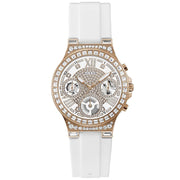 Shop Authentic Guess Moonlight Diamonds White Dial White Rubber Strap Watch for Women - GW0257L2 - Luxxuri