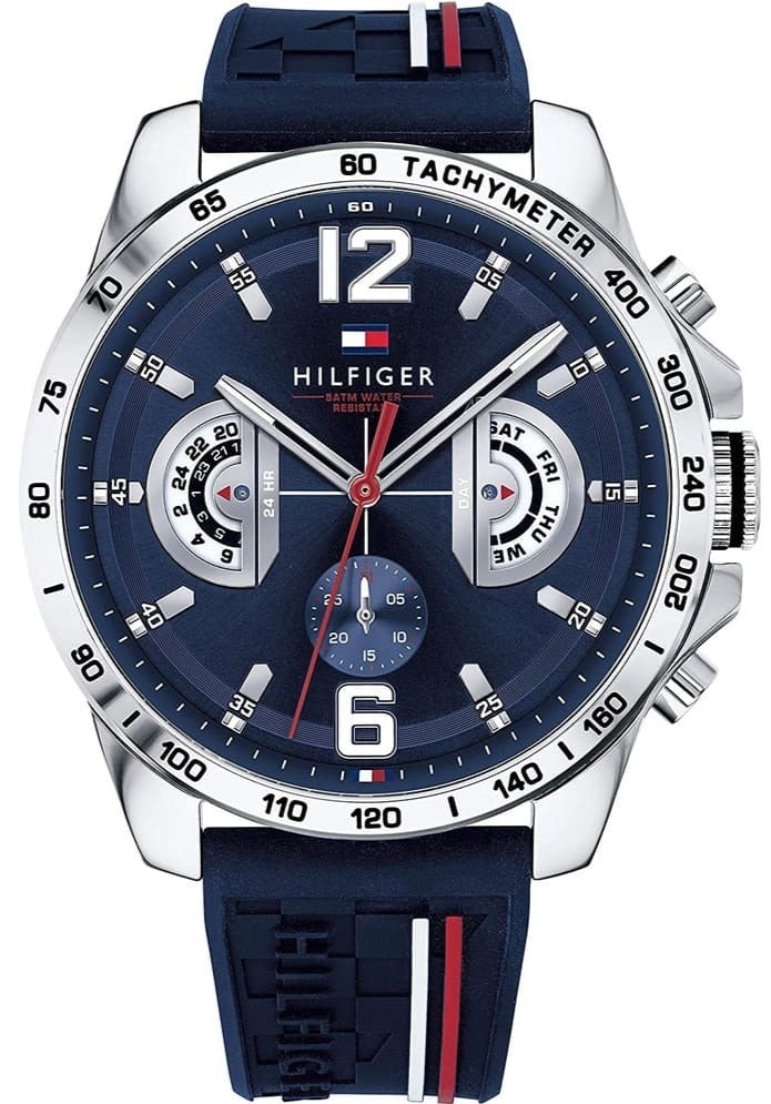  Shop Authentic Tommy Hilfiger Decker Blue Dial Blue Rubber Strap Watch for Men - 1791476 - Luxxuri