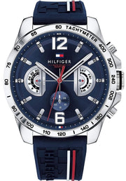  Shop Authentic Tommy Hilfiger Decker Blue Dial Blue Rubber Strap Watch for Men - 1791476 - Luxxuri