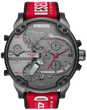  Shop Authentic Diesel Mr Daddy 2.0 Chronograph Grey Dial Red Rubber Strap Watch For Men - DZ7423 - Luxxuri