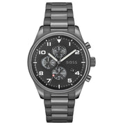  Shop Authentic Hugo Boss View Chronograph Grey Dial Grey Steel Strap Watch For Men - 1513991 - Luxxuri