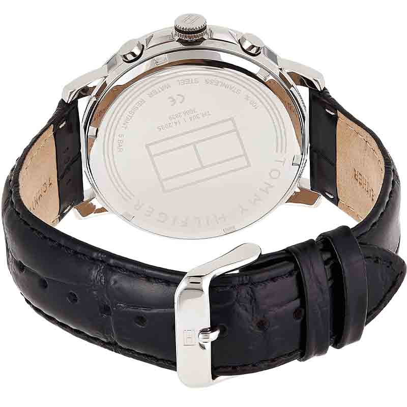  Shop Authentic Tommy Hilfiger Keagan Quartz Grey Dial Black Leather Strap Watch for Men - 1791289 - Luxxuri