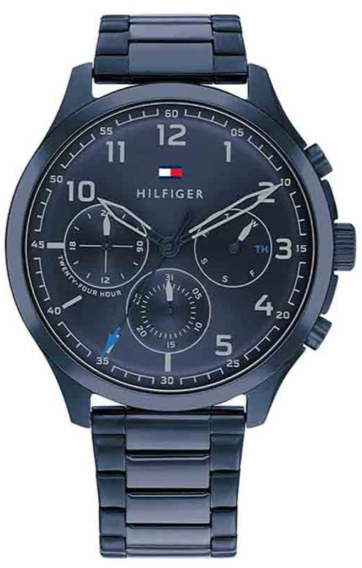  Shop Authentic Tommy Hilfiger Asher Chronograph Blue Dial Blue Steel Strap Watch For Men - 1791853 - Luxxuri