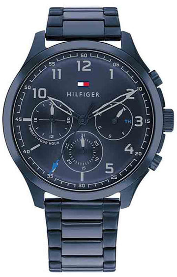  Shop Authentic Tommy Hilfiger Asher Chronograph Blue Dial Blue Steel Strap Watch For Men - 1791853 - Luxxuri