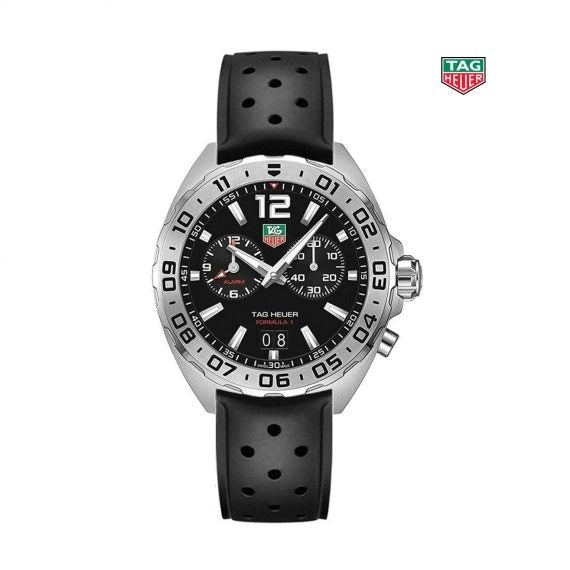  Shop Authentic Tag Heuer Formula 1 Alarm Quartz Black Dial Black Rubber Strap Watch for Men -  WAZ111A.FT8023 - Luxxuri