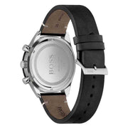  Shop Authentic Hugo Boss Chronograph Black Dial Black Leather Strap Watch for Men - 1513864 - Luxxuri