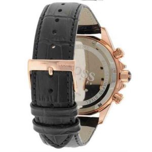  Shop Authentic Hugo Boss Ikon Black Dial Black Leather Strap Watch for Men - 1513179 - Luxxuri