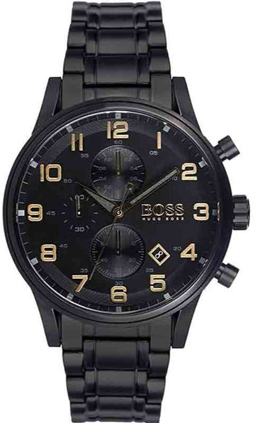 Shop Authentic Hugo Boss Aeroliner Black Dial Black Steel Strap Watch for Men - 1513275 - Luxxuri