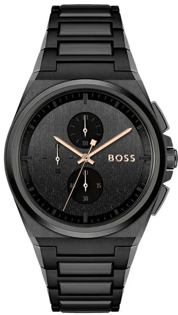  Shop Authentic Hugo Boss Steer Analog Black Dial  Black Steel Strap Watch For Men - 1514068 - Luxxuri