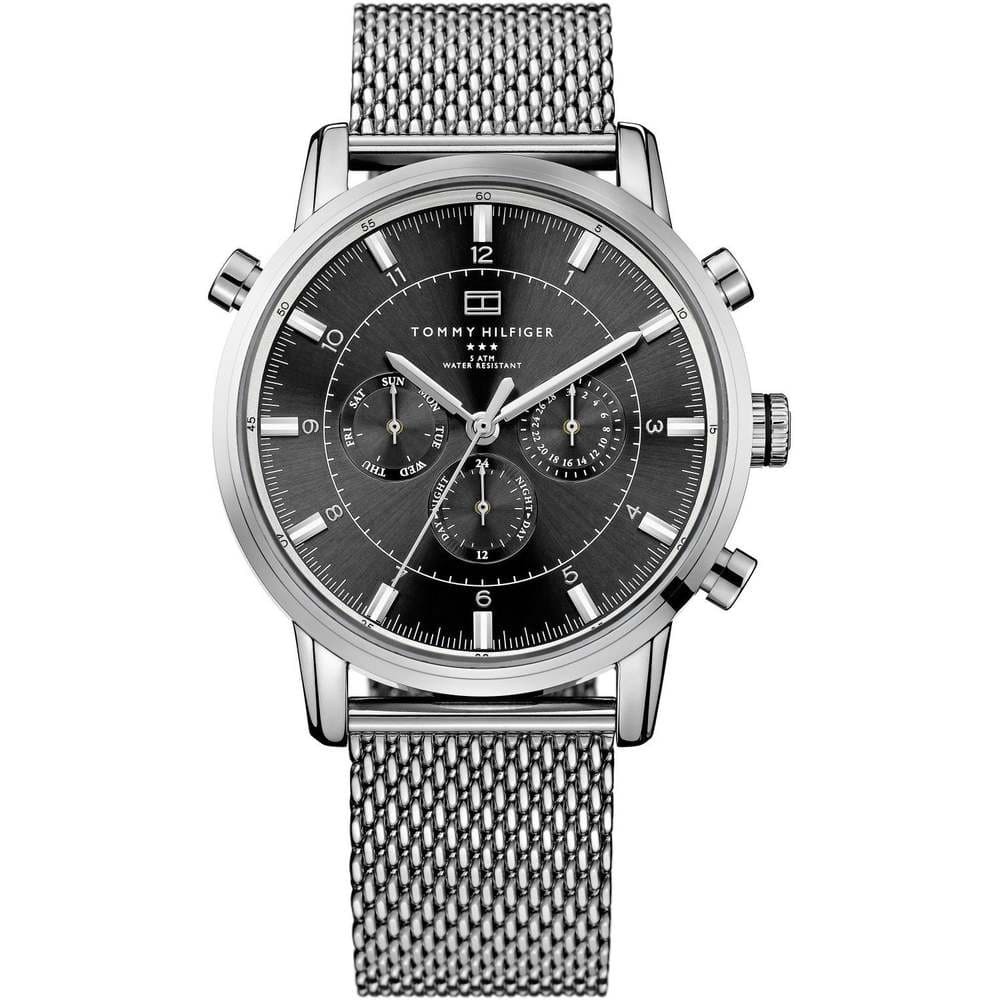  Shop Authentic Tommy Hilfiger Harrison Quartz Grey Dial Silver Mesh Bracelet Watch for Men - 1790877 - Luxxuri