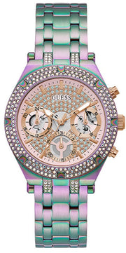  Shop Authentic Guess Heiress Multifunction Diamonds Purple Dial Purple Steel Strap Watch for Women - GW0440L3 - Luxxuri