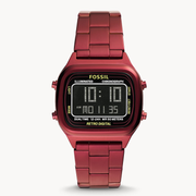  Shop Authentic Fossil Retro Analog-Digital Black Dial Red Steel Strap Watch for Men - FS5897 - Luxxuri