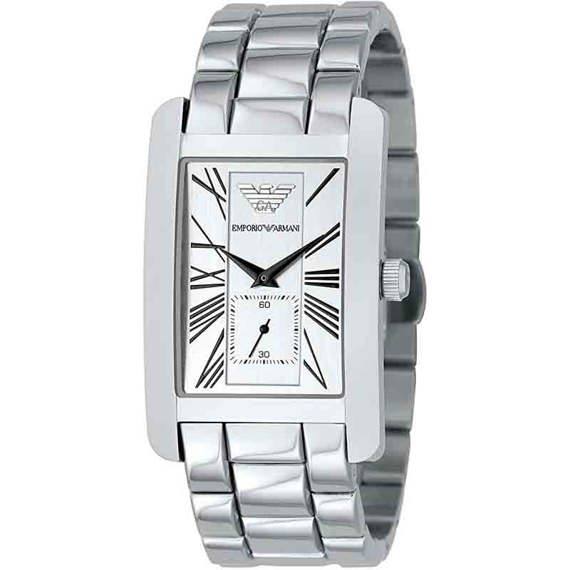 Shop Authentic Emporio Armani Classic White Dial Silver Steel Strap Watch For Men - AR0145 - Luxxuri