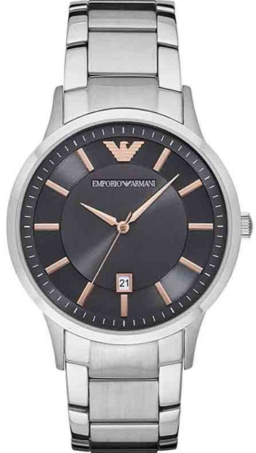  Shop Authentic Emporio Armani Renato Quartz Black Dial Silver Steel Strap Watch For Men - AR11179 - Luxxuri