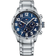  Shop Authentic Tommy Hilfiger Trent Chronograph Blue Dial Silver Steel Strap Watch for Men - 1791053 - Luxxuri
