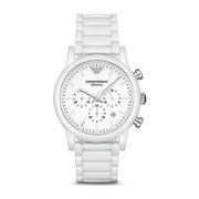  Shop Authentic Emporio Armani Luigi Chronograph Ceramic White Dial White Ceramic Strap Watch For Men - AR1499 - Luxxuri