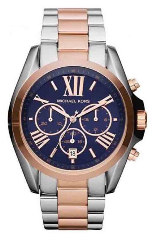  Shop Authentic Michael Kors Bradshaw Blue Dial Two Tone Steel Strap Watch for Women - MK5606 - Luxxuri