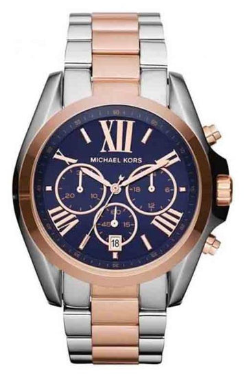  Shop Authentic Michael Kors Bradshaw Blue Dial Two Tone Steel Strap Watch for Women - MK5606 - Luxxuri
