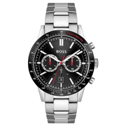  Shop Authentic Hugo Boss Allure Chronograph Black Dial Silver Steel Strap Watch for Men - 1513922 - Luxxuri
