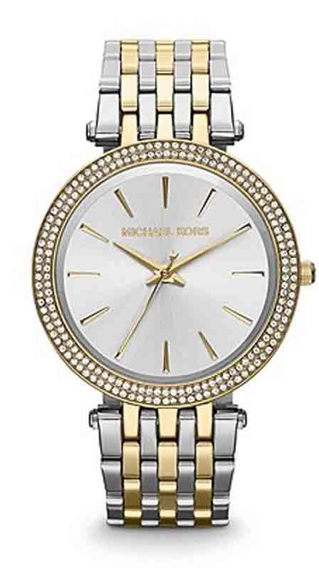  Shop Authentic Michael Kors Darci Silver Dial Two Tone Stainless Steel Strap Watch for Women - MK3215 - Luxxuri