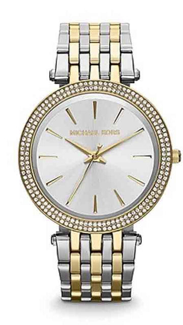  Shop Authentic Michael Kors Darci Silver Dial Two Tone Stainless Steel Strap Watch for Women - MK3215 - Luxxuri