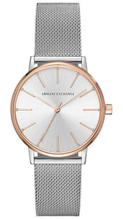  Shop Authentic Armani Exchange Lola Analog White Dial Silver Mesh Strap Watch For Women - AX5537 - Luxxuri