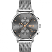  Shop Authentic Hugo Boss Integrity Grey Dial Silver Mesh Bracelet Watch for Men - 1513807 - Luxxuri