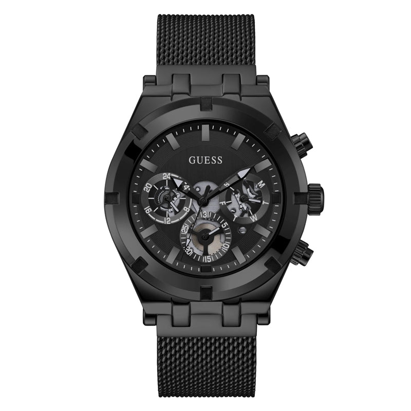  Shop Authentic Guess Continental Chronograph Black Dial Black Mesh Strap Watch For Men - GW0582G3 - Luxxuri