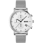  Shop Authentic Hugo Boss Skymaster White Dial Silver Mesh Bracelet Watch for Men - 1513933 - Luxxuri