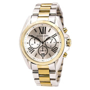  Shop Authentic Michael Kors Bradshaw Chronograph Silver Dial Two Tone Steel Strap Watch For Women - MK5855 - Luxxuri