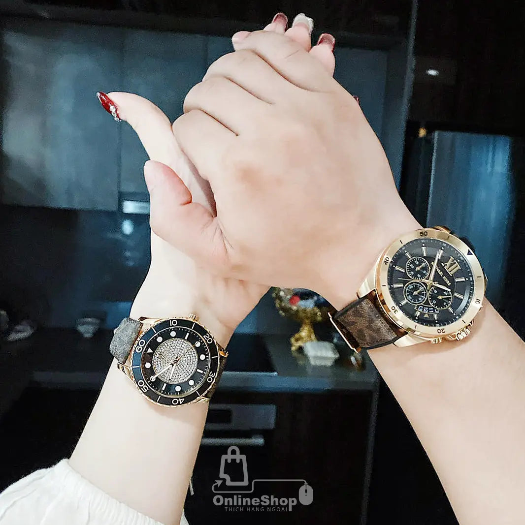  Shop Authentic Michael Kors Runway Quartz Black Dial Brown Leather Strap Watch For Women - MK6979 - Luxxuri