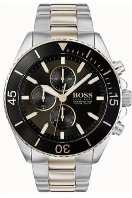  Shop Authentic Hugo Boss Ocean Edition Black Dial Two Tone Steel Strap Watch for Men - 1513705 - Luxxuri